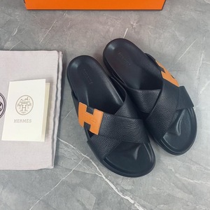Men's Hermes Slipper -orange Black
