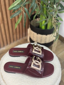 Burgundy D&G slipper