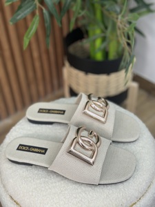 Beige D&G slipper