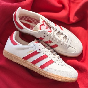Adidas Samba beige red