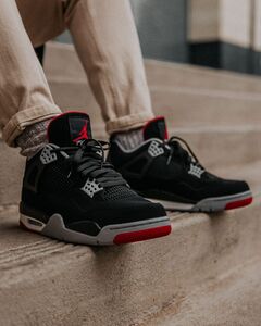 Nike  jordan 4 black red