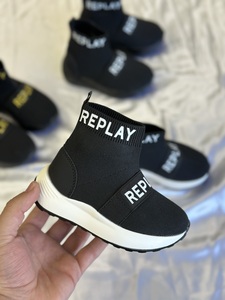 REPLAY SHOES kids - BLACK WHITE WHITE FLOOR