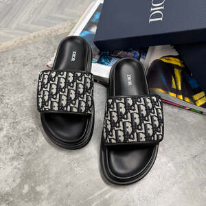 Men's DIOR Slipper -Black grey