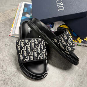 Men's DIOR Slipper -Black grey
