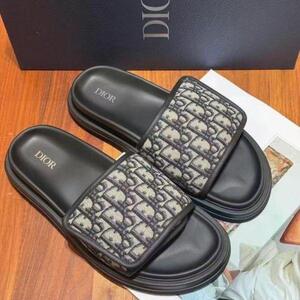 Men's DIOR Slipper -Black grey