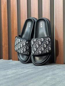 Men's DIOR Slipper -Black grey