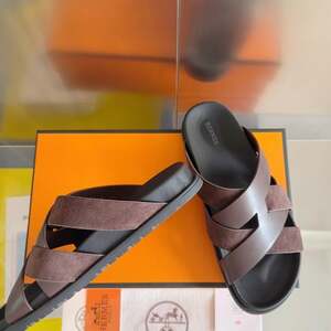 Slipper Hermes Brown