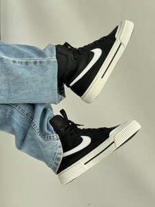 Nike Court Legacy Lift High -Black White