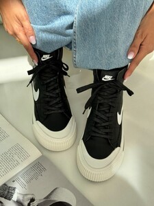 Nike Court Legacy Lift High -Black White