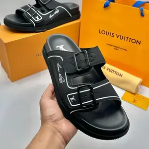 Men's Lv Slipper -Black