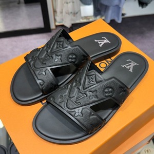 Men's Lv Slipper -Black