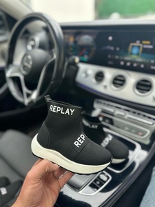 REPLAY SHOES kids - BLACK WHITE WHITE FLOOR