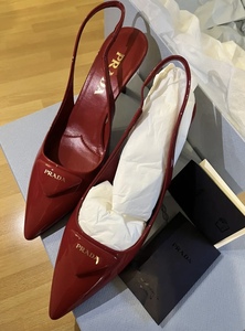 PRADA burgundy heels