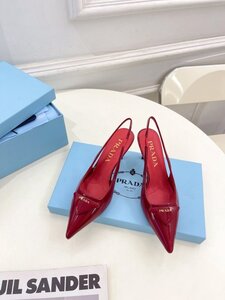 PRADA burgundy heels